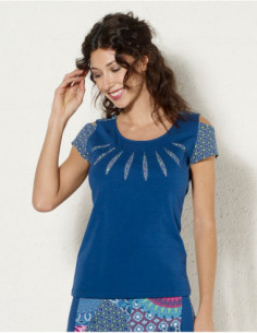 Tee shirt ethnique manches courtes