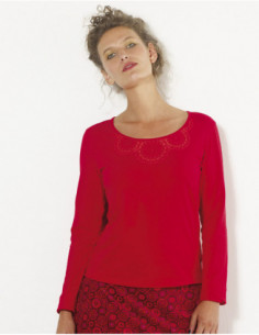 Tee shirt hiver femme manches longues coloré