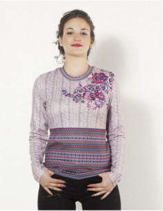 T-shirt original en tricot trompe l'œil