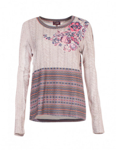 T-shirt original en tricot trompe l'œil