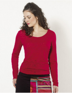 Tee-shirt chic manches longues transparent