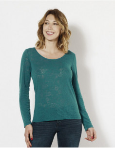 Tee-shirt chic manches longues transparent 2