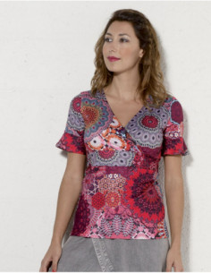 Red t-shirt with ruffles