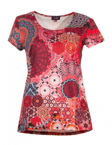 Tee shirt ton rouge ethnique
