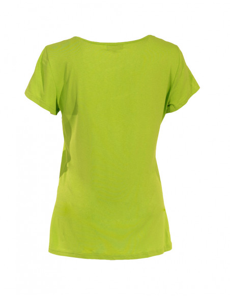 Tee shirt vert anis pour femme coloré