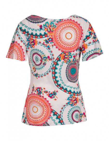 Women's and colorful wrap t-shirt