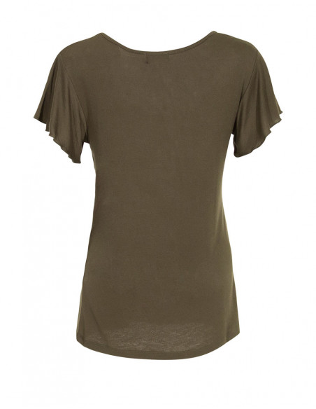 Floral collar t-shirt