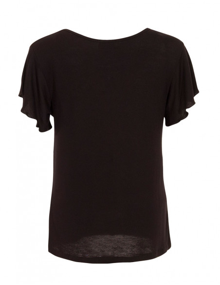 Floral collar t-shirt