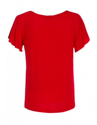 Tee-shirt classique léger manche courte motif coloré rouge dos