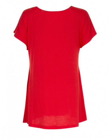 Tee shirt ethnique manches courtes corail