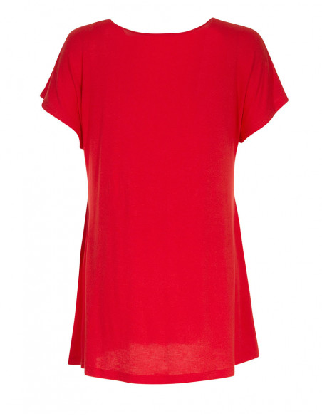 Bohemian chic short-sleeved blouse