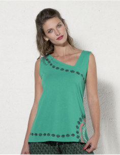 Débardeur asymétrique original vert