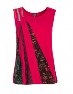 Colorful tank top with asymmetric print baba cool 2