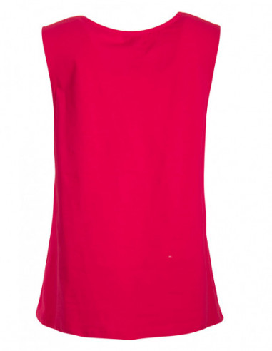 Débardeur été original rose fuchsia imprimé géométrique