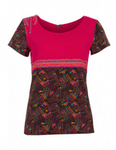 Tee shirt femme manches courtes coloré 2