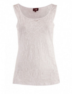 Lightweight summer chic sheer tank top with basic floral pattern 2