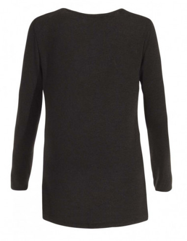 T-shirt  en maille fine et manches longue noir dos