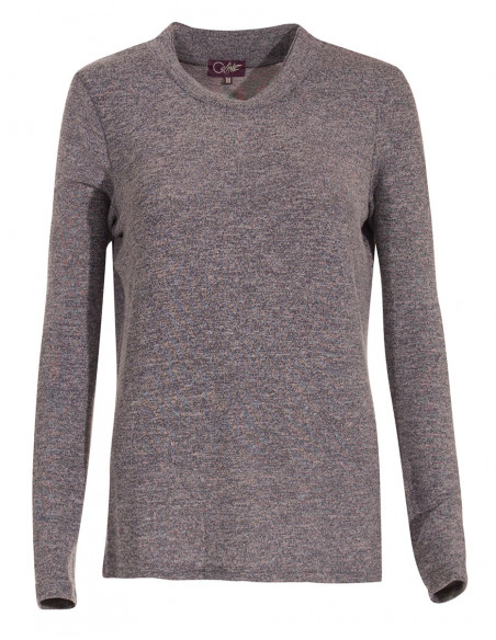 Basic long sleeve knit T-shirt