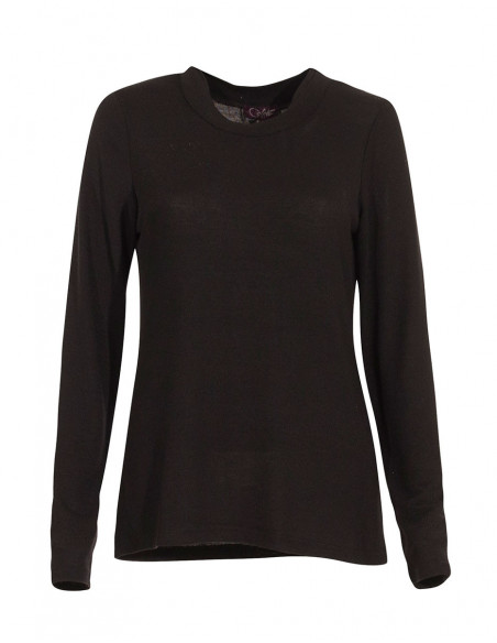 Basic long sleeve knit T-shirt