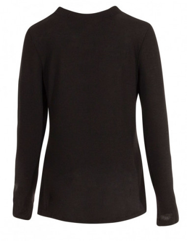 Pull basique manches longues en maille noir dos