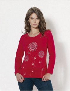 3 colorful flowers t-shirt