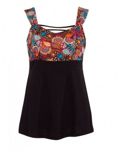 Original baba cool printed tank top for women with lace on the chest