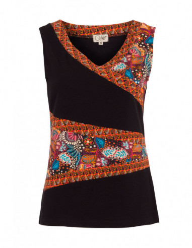 Colorful tank top for women with wide straps