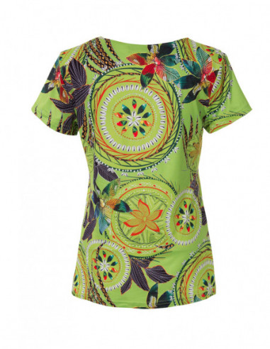Tee-shirt original coupe basique imprimé tropical