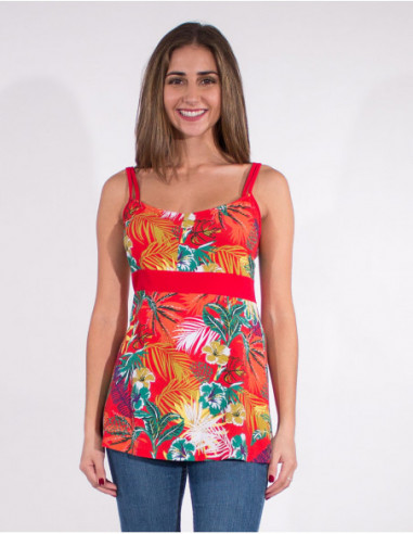 Original red top for women with double straps