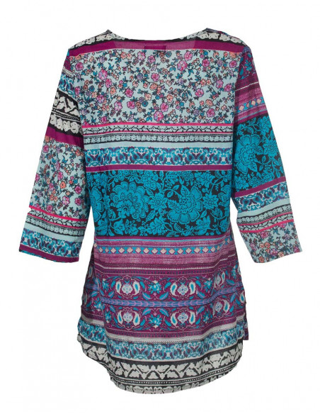 Short Sleeve Tunic with Indi print