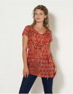 Exotic printed tunic