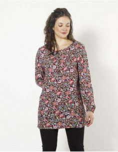 Loose tunic with flowers