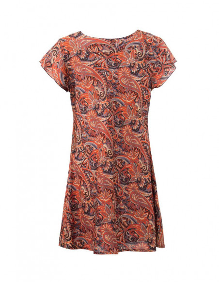 Tunique colorée et simple imprimée fond noir