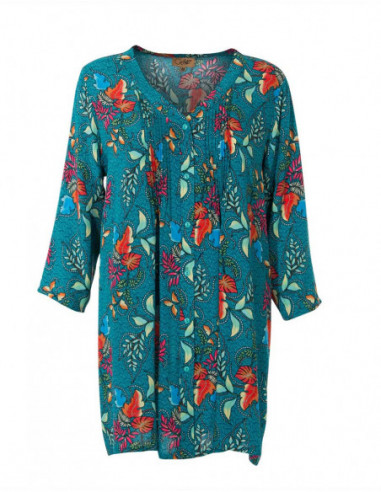 Long coloured shirt with a loose fit