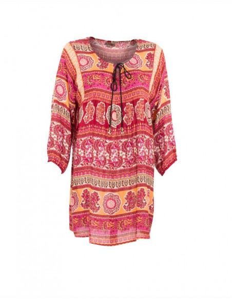 Large blouse with ethnic motifs