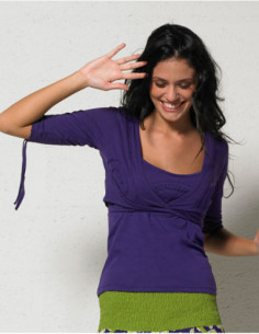 Knitted cotton plain bolero...