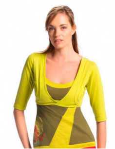 Knitted cotton plain bolero... 2