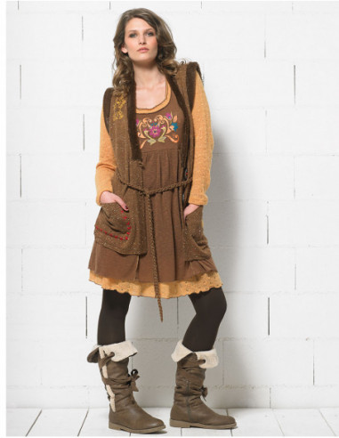 KNITTED 90% ACRYLIC 10% WOOL WAISTCOAT