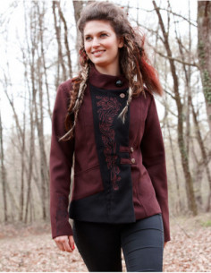 Manteau court brodé