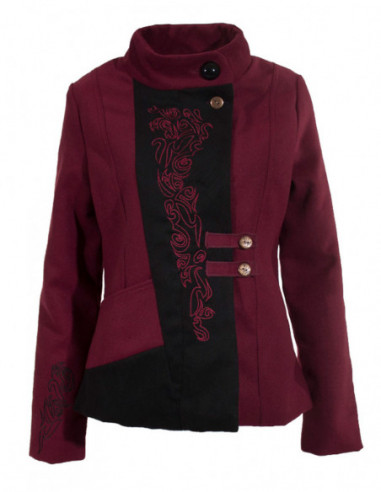Manteau court brodé