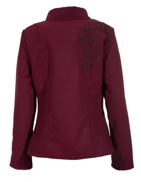 Manteau court brodé
