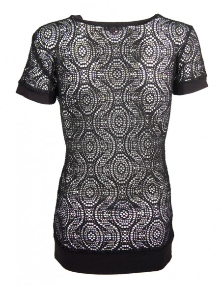 veste originale noire manches courtes patchs