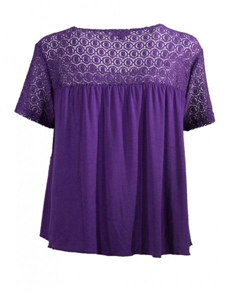 veste boléro prune élégante avec dentelle