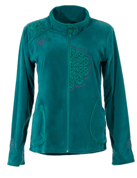 Velvet on sale fleece jacket