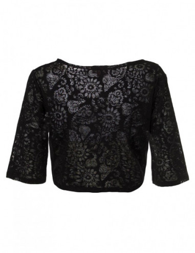 veste boléro chic noire effet dévoré