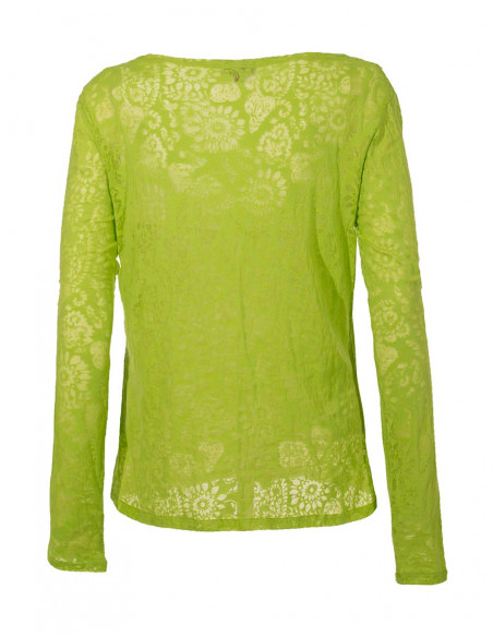 veste tendance et élégante anis effet dévoré