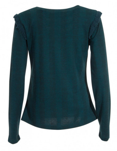 Embroidered women's jacket with buttons