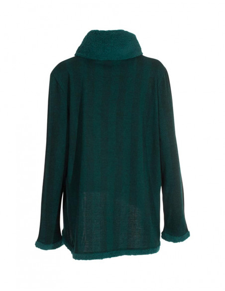 Crossover jacket with heart effect