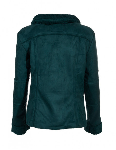 Manteau court féminin chaud et brodé