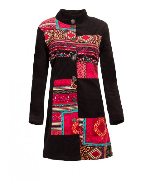 manteau patchwork femme